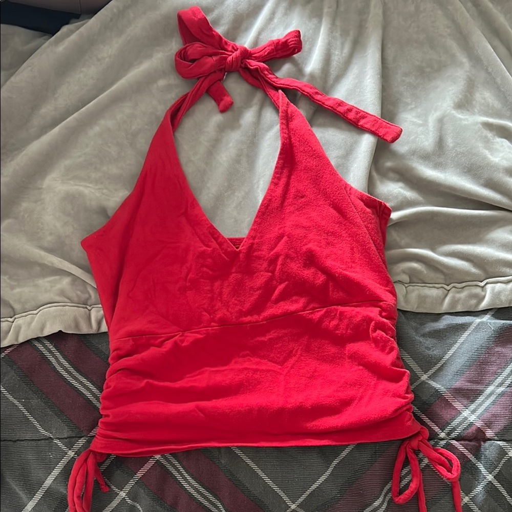 Red Halter Neck Top
